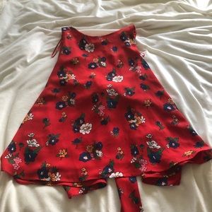 Bow tie open back top